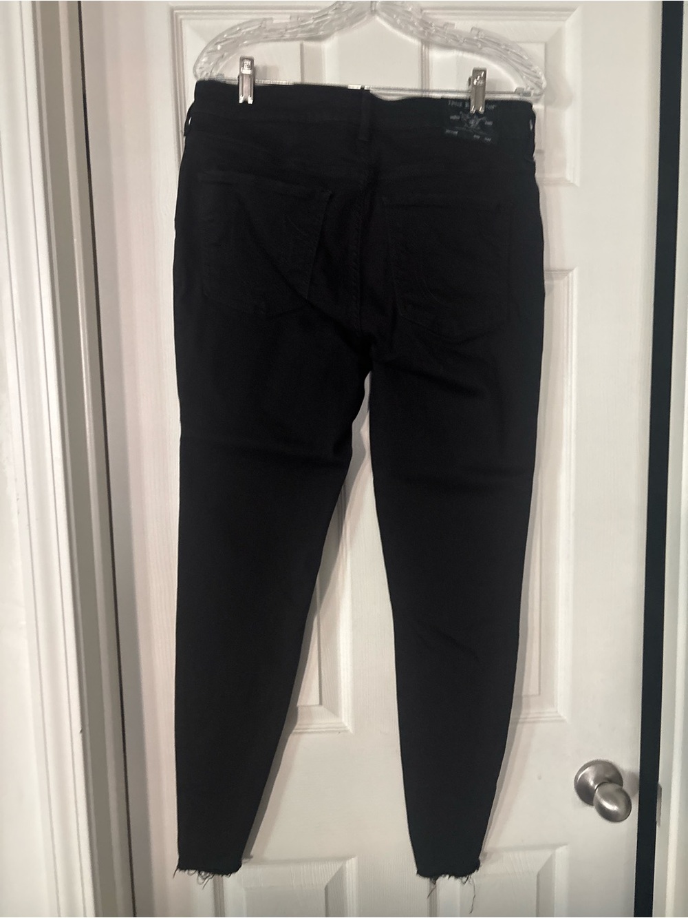 True Religion Black Skinny Jeans - Raw Hem